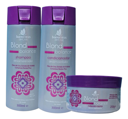 Barrominas Blond Balance Kit Desamarelador Completo 