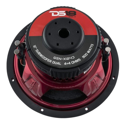 Subwoofers Ds18 De 900watts Gen-x124d Doble Bobina Potente Color Negro Con Rojo