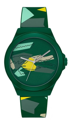 Relógio masculino de silicone verde Neocroc da Lacoste 2011186