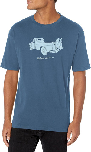 Quiksilver Camiseta The Essentials Para Hombre, Azul 233