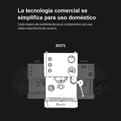 Cafetera Espresso Semiautomática Doméstica Gemilai G3007l