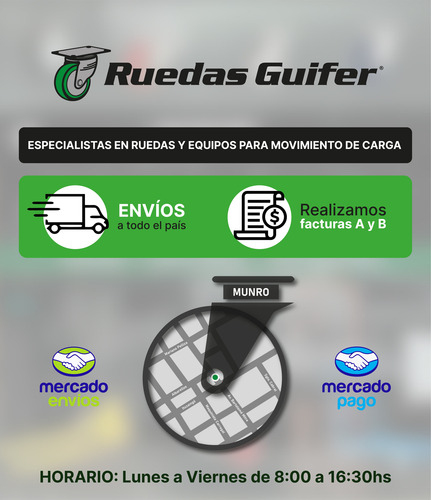 Rueda Maciza Para Carros Nylon Y Poliuretano 200mm 200kg Rojo