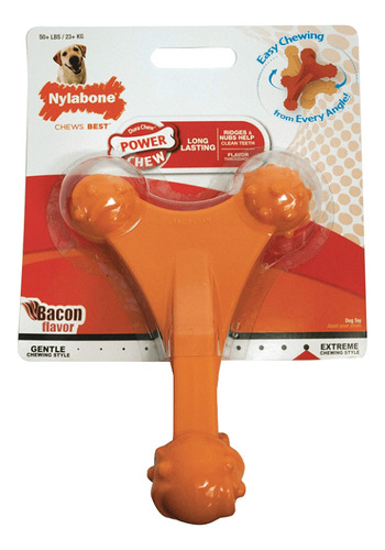 Nylabone® Hueso Axis Bone Dura Chew Souper Tocino Hasta 23kg