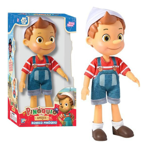 Boneco Pinóquio Brinquedo Infantil Em Vinil Articulado 30cm