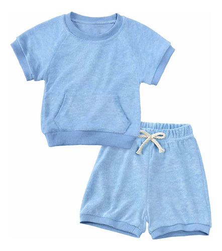 B Kids Set De Verano Para Niños, Casual, De Algodón Liso, Ga