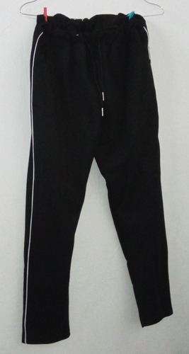 Pantalón Negro Deportivo Chupín  Para Niño 12/13 Años Aprox 