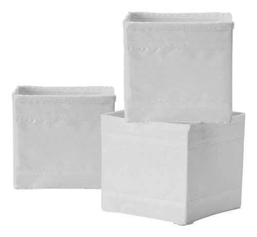 Set 3 Cajas Organizadoras 14x14x13cm Plegables Impermeables