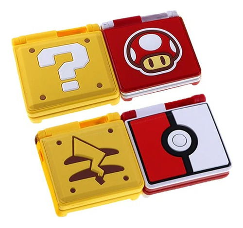 Carcaça Shell Gameboy Advance Sp Pokémon Pikachu Super Mario Pokemon