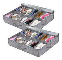 Comprar Zapatera Plegable Bajo Cama 2pz Organizador 24 Pares Zapatos