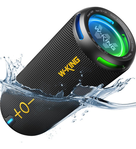 Parlante W-King Adventure D320 40w Ip67 Ap Control Bt 53 Color Negro
