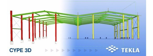 Metálicas 3d 2019 ( Cype 3d) + Tecla Export