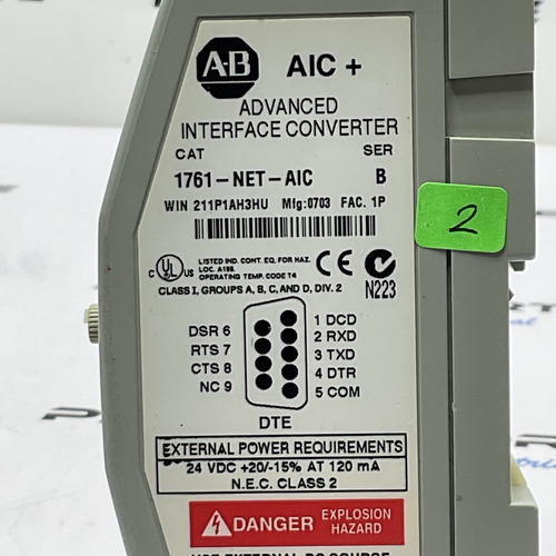 Allen Bradley 1761-net-aic Convertidor De Interfaz 2 (Usado)