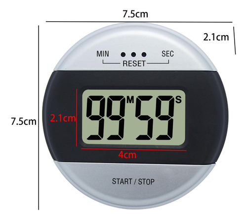 Temporizador De Cocina Digital, Contador De Alarma,
