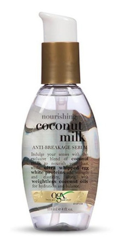 Imagen 1 de 2 de Ogx Serum Nutritivo Coconut Milk Anti Rompimiento 118ml