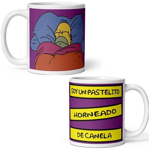 Taza De Ceramica Importada Simpson Homero Soy Un Pastelito