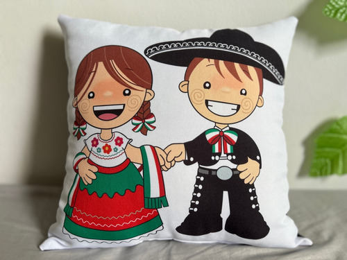 Cojines Personalizados Adelita 16 Septiembre Mexico  40cm 