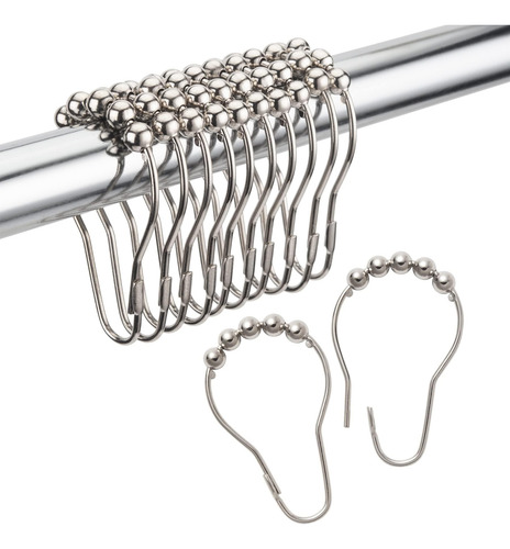 Amazer Anillos Para Cortina De Ducha, Juego De 12, Ganchos D