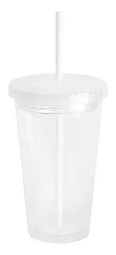 comprar Vaso Con Tapa Y Sorbete Acrilico Tipo Starbucks Termico X105
