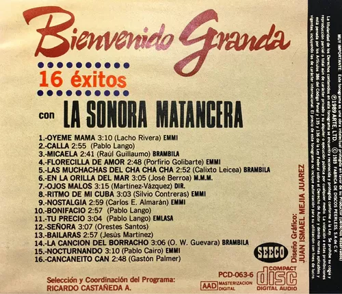 Sebo do Messias CD - Bienvenido Granda con la Sonora Matancera