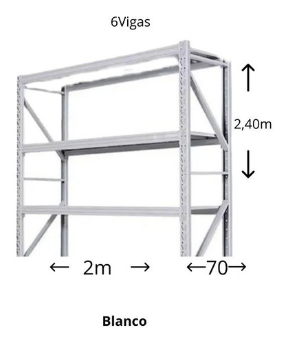 Rack Almacenaje Industrial De 800 Kg Cada Tramo