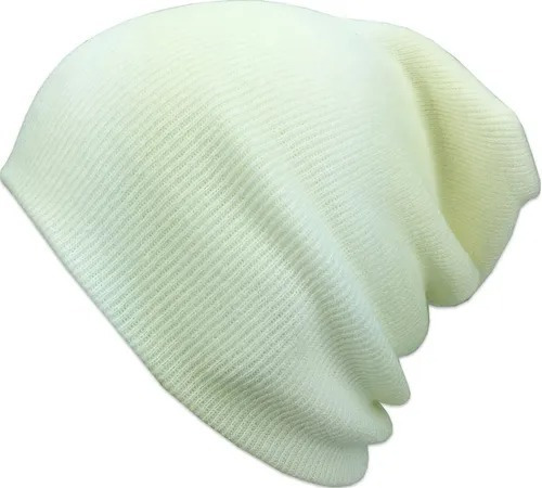 Gorros Para Hombre Y Mujer Beanie Tejido En Hilo Blanco