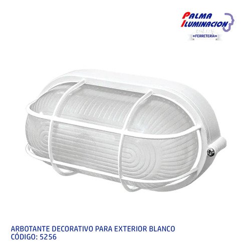 Arbotante Decorativo Oval Blanco