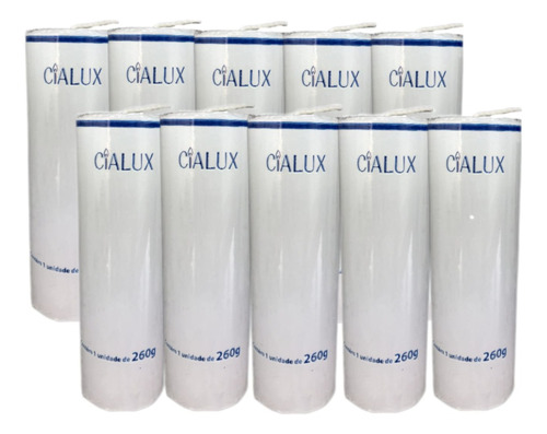 Cialux Parafina kit 10 velas 7 dias 260 gr cor branco