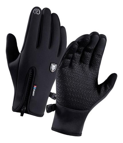 1 Windproof Snow Gloves With Zipper Gloves