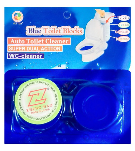 Trapeador mop Genérica Pastilla Inodoro Limpieza Descarga Cisterna Water X2 Azul pack x 2