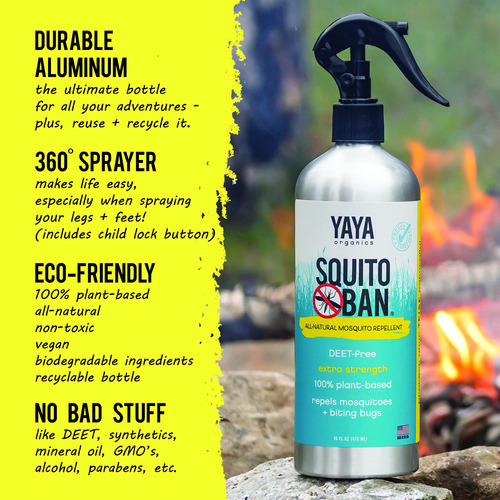 Squito Ban Repelente De Mosquitos Yaya Organics, Todo Natur