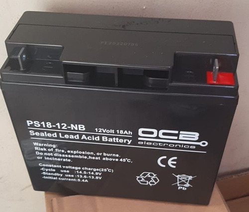 Bateria Ocb 12v18ah Terminal Rosca Nb