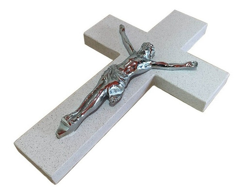 Imagen 2 de 4 de Cruz De Marmol Con Cristo Para Cementerio, 25x18cm.