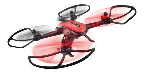 Drone Polibrinq Intruder Espião com câmera HD preto e vermelho 2 baterias