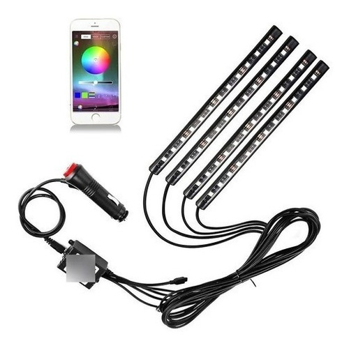 Tira Luz Led Auto Bluetooth Tunning Audio Ritmica - Centro