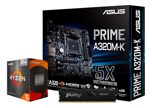 Kit De Actualización Gamer Ryzen 5 5600g Tarjeta 8gb Msi