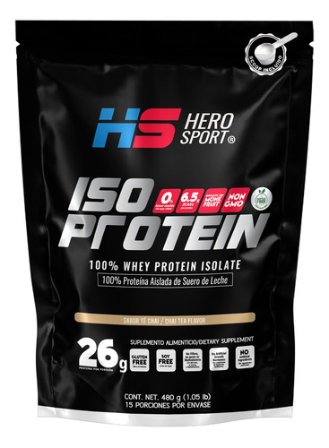 Proteína Aislada Low Carb Sabor Té Chai 450gr Hero Sport