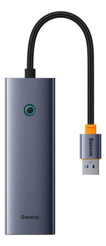 Adaptador Hub 4 En 1 Usb A 3 Usb 3.0 Ethernet Rj45 Gris
