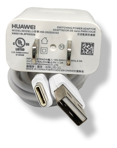 Cargador Huawei 2.0a Cable Tipo C Original Y9s Y9 Prime  (Reacondicionado)