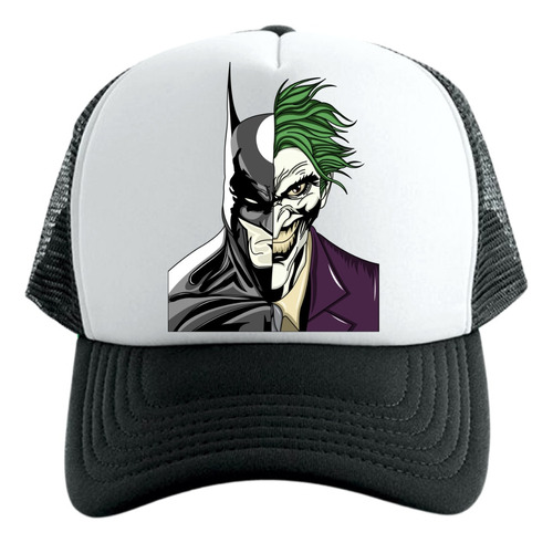Gorra Tipo Trucker Negra Batman And Joker Face