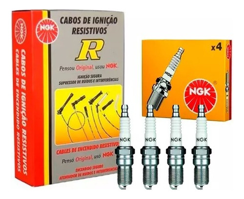 Kit Cables De Bujia + Bujias Ngk Chevrolet Corsa 1.4/1.6 8v