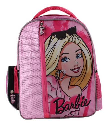 Mochila Escolar Barbie  Lentejuela Original Ba78365