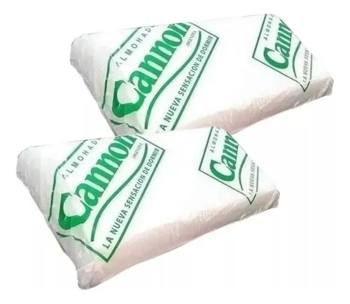 2 Almohadas Cannon Sublime 70x40 Silicona Hipersoft Premium Color Blanco