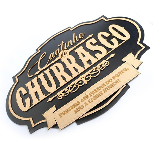 Imagem 2 de 4 de Cantinho Do Nome Personalizado Churrasco Guerreiro Placa Mdf