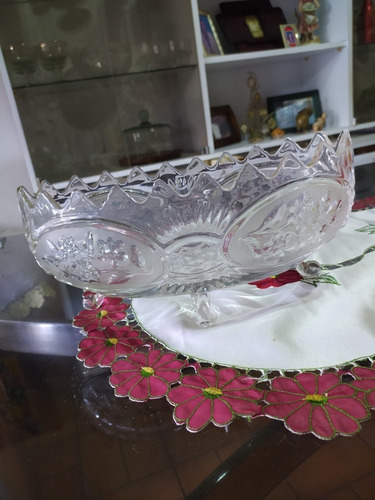 Imagen 4 de 9 de Bowl Adorno Centro De Mesa De Cristal. Bellísimo. Único.
