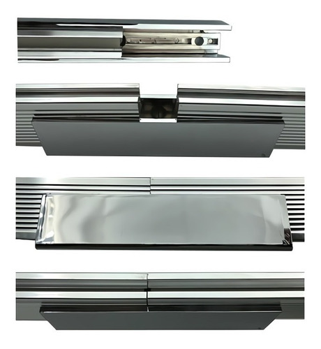 Imagen 5 de 7 de Cortinero Riel Flexible Para Cortina De Baño Color Cromo