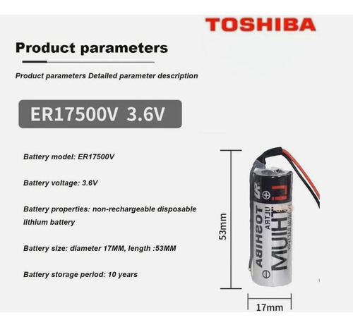 Batería Toshiba Plc Er17500v 3.6v Remplazo Facu Plc Cafe