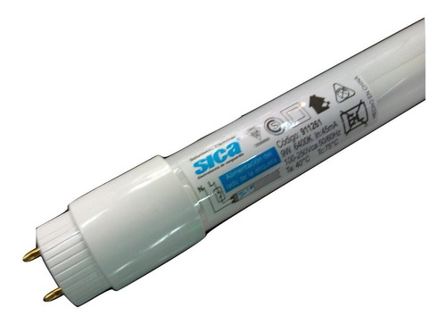 Tubo Led Sica 9w Luz Fria 60cm Directo 220v Reemplazo 18w