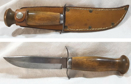 Cuchillo J.a. Hellberg Eskilstuna Sweden Vaina Cuero B100