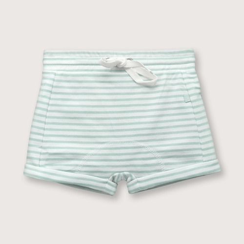 Short Niño Cintura Elástica Verde (rn A 9 Meses)