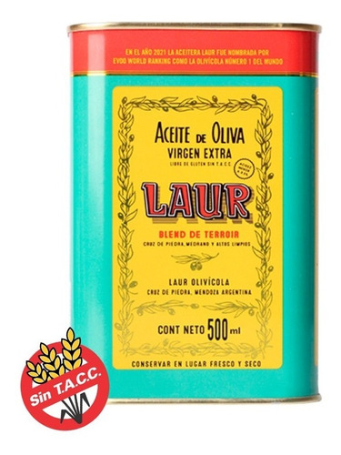 Aceite De Oliva Laur Edición Historica Lata 500cc. Quirino